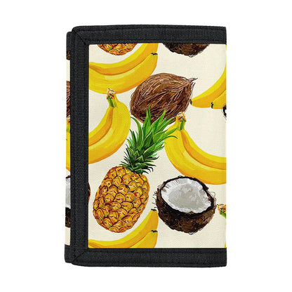 Tropical Fruits Pattern Print Trifold Wallet