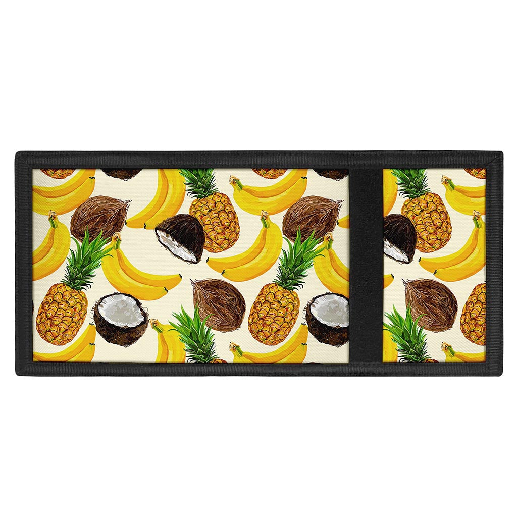 Tropical Fruits Pattern Print Trifold Wallet
