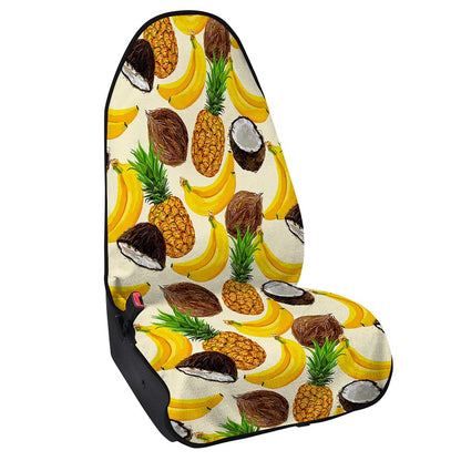 Tropical Fruits Pattern Print Waterproof Car Seat Cover