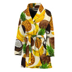Tropical Fruits Pattern Print Women's Bathrobe
