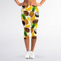 Tropical Fruits Pattern Print Women's Capri Leggings