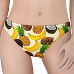 Tropical Fruits Pattern Print Women's Thong