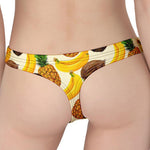 Tropical Fruits Pattern Print Women's Thong