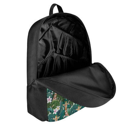 Tropical Giraffe Pattern Print 17 Inch Backpack