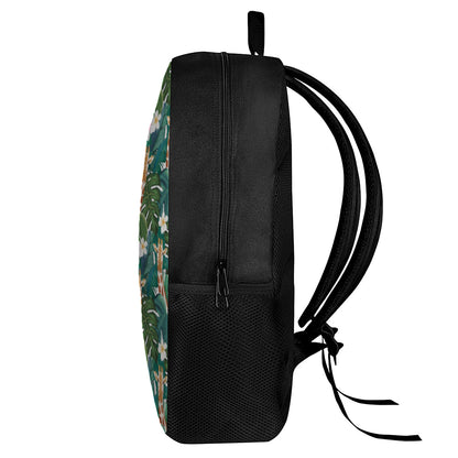 Tropical Giraffe Pattern Print 17 Inch Backpack