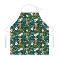 Tropical Giraffe Pattern Print Adjustable Apron