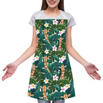 Tropical Giraffe Pattern Print Adjustable Apron