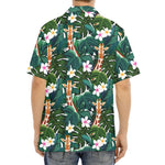 Tropical Giraffe Pattern Print Aloha Shirt