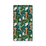 Tropical Giraffe Pattern Print Baby Crib Sheet