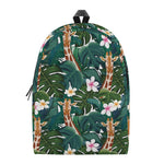 Tropical Giraffe Pattern Print Backpack