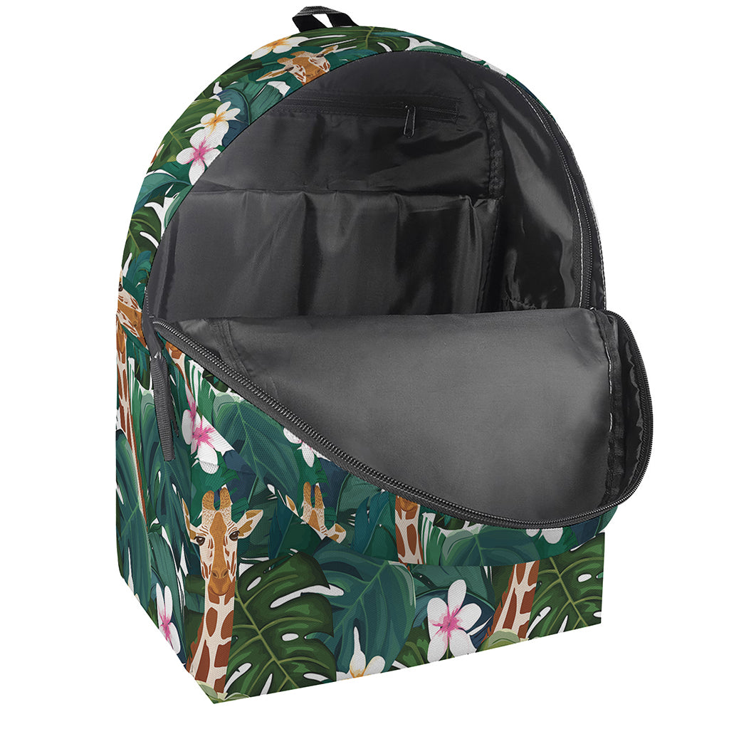 Tropical Giraffe Pattern Print Backpack