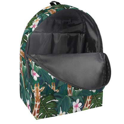 Tropical Giraffe Pattern Print Backpack