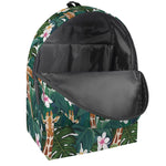 Tropical Giraffe Pattern Print Backpack