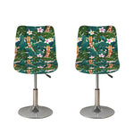 Tropical Giraffe Pattern Print Bar Stool Covers