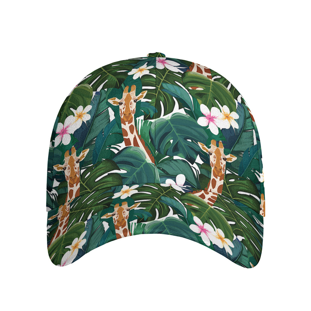 Tropical Giraffe Pattern Print Baseball Cap