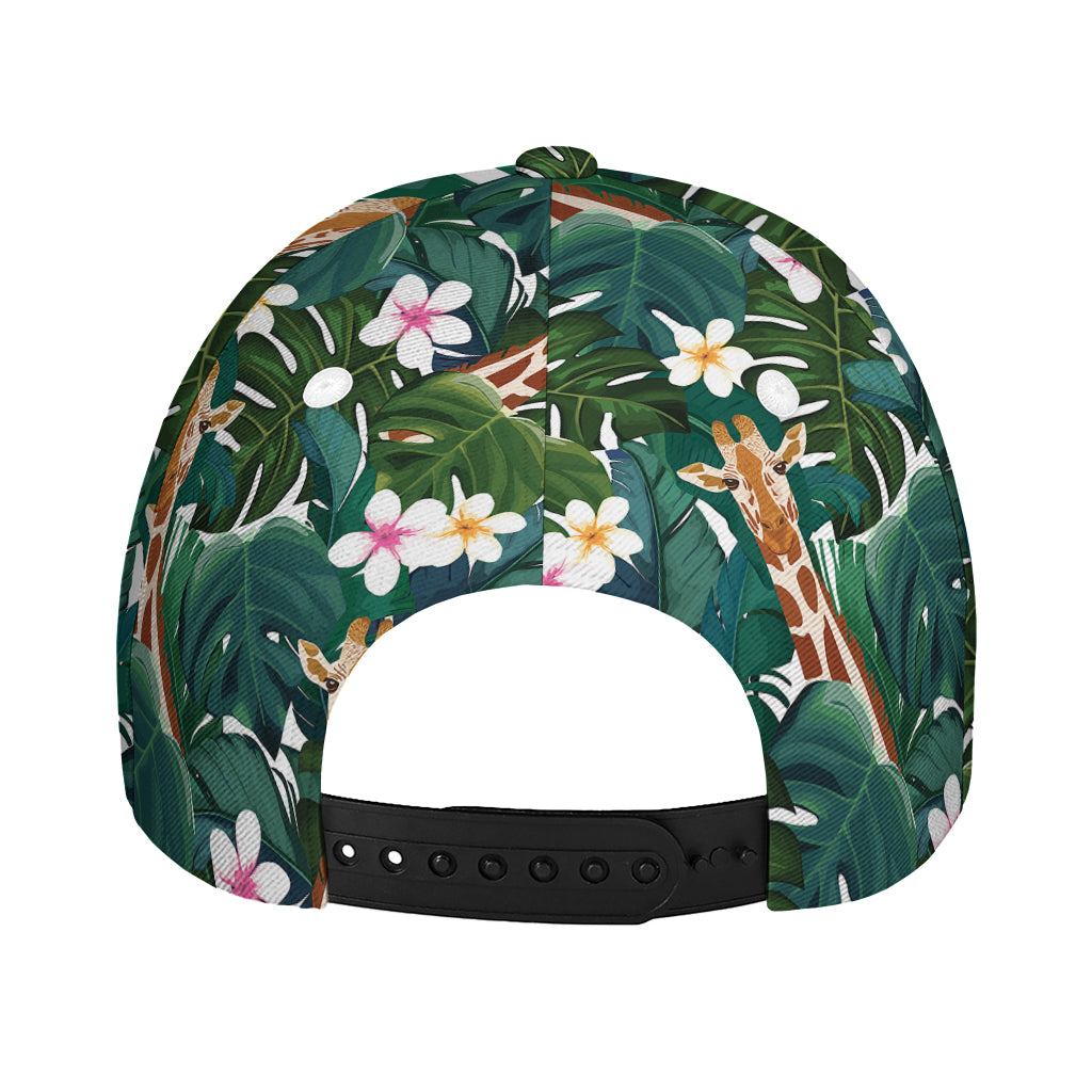 Tropical Giraffe Pattern Print Baseball Cap