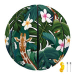 Tropical Giraffe Pattern Print Basketball