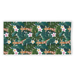 Tropical Giraffe Pattern Print Beach Towel