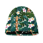 Tropical Giraffe Pattern Print Beanie