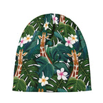 Tropical Giraffe Pattern Print Beanie