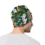Tropical Giraffe Pattern Print Beanie