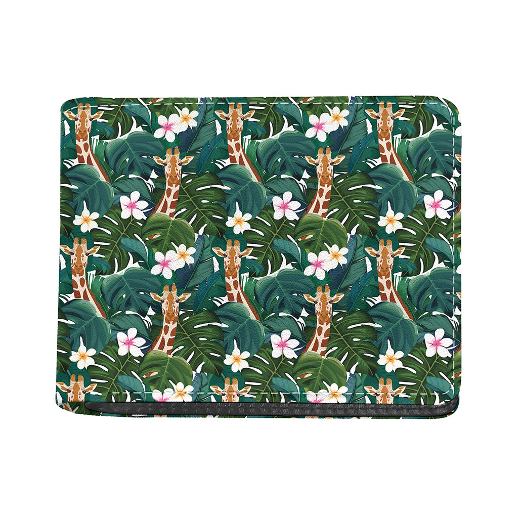 Tropical Giraffe Pattern Print Bifold Wallet