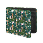 Tropical Giraffe Pattern Print Bifold Wallet