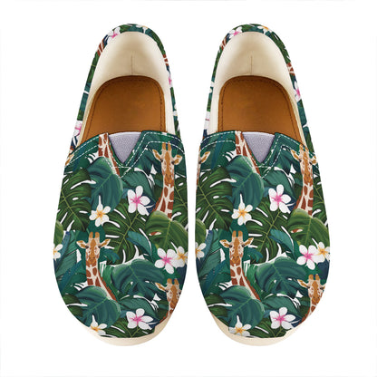 Tropical Giraffe Pattern Print Casual Shoes