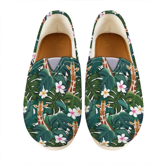 Tropical Giraffe Pattern Print Casual Shoes