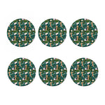 Tropical Giraffe Pattern Print Coaster Set