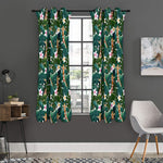 Tropical Giraffe Pattern Print Curtain