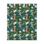 Tropical Giraffe Pattern Print Curtain