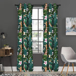 Tropical Giraffe Pattern Print Curtain