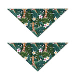 Tropical Giraffe Pattern Print Dog Bandana