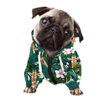 Tropical Giraffe Pattern Print Dog Zip Up Hoodie