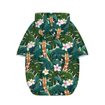 Tropical Giraffe Pattern Print Dog Zip Up Hoodie