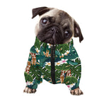 Tropical Giraffe Pattern Print Dog Zip Up Jacket