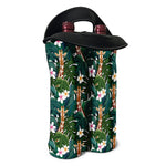 Tropical Giraffe Pattern Print Double Neoprene Wine Tote
