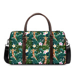 Tropical Giraffe Pattern Print Duffle Bag
