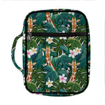 Tropical Giraffe Pattern Print Front Pocket Bible Bag