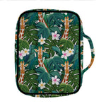 Tropical Giraffe Pattern Print Front Pocket Bible Bag
