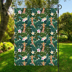 Tropical Giraffe Pattern Print Garden Flag