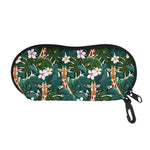 Tropical Giraffe Pattern Print Glasses Case