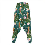 Tropical Giraffe Pattern Print Hammer Pants