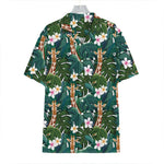 Tropical Giraffe Pattern Print Hawaiian Shirt