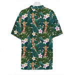 Tropical Giraffe Pattern Print Hawaiian Shirt