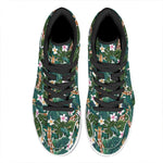 Tropical Giraffe Pattern Print High Top Leather Sneakers