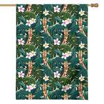 Tropical Giraffe Pattern Print House Flag