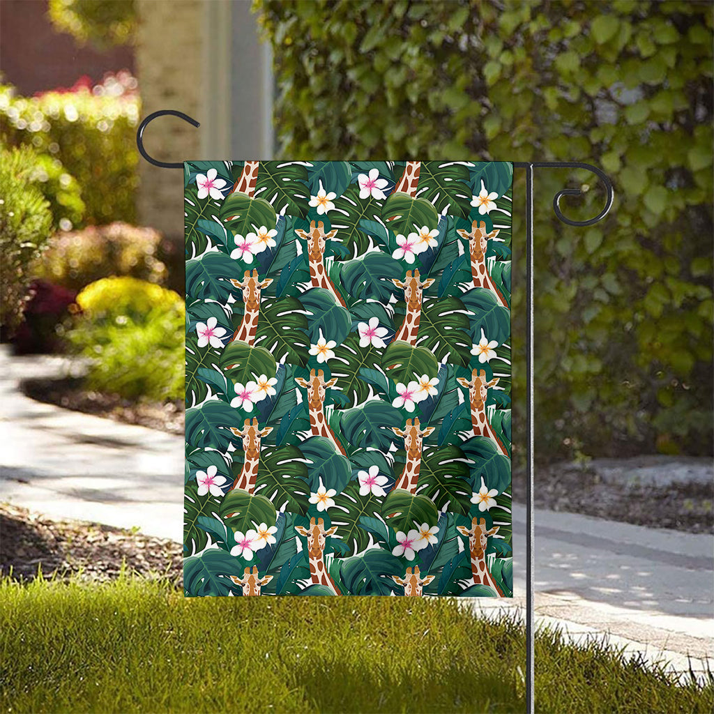 Tropical Giraffe Pattern Print House Flag