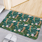 Tropical Giraffe Pattern Print Indoor Door Mat